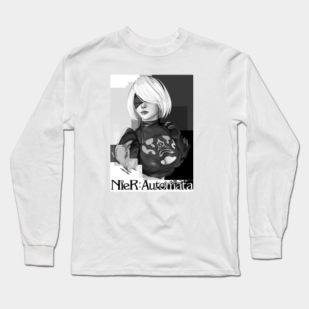 2B Nier Automata Long Sleeve T-Shirt by j2artist